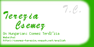 terezia csemez business card